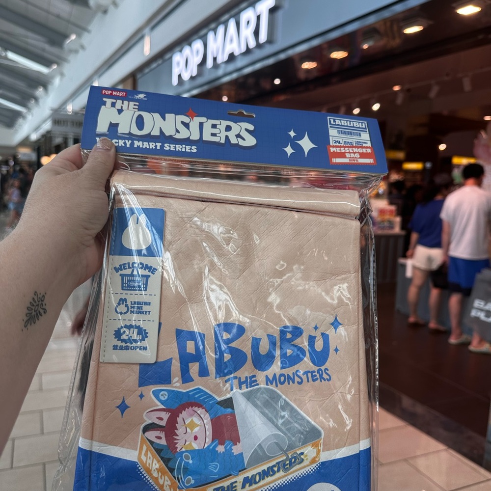 Labubu The Monsters Beige Messenger Bag